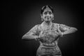 Bengaluru, INDIA Ã¢â¬â October 30,2019: A young bharatnatyam dancer performs during `SthreeratnaÃ¢â¬â¢